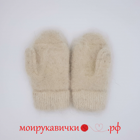 Пуховые варежки Яркие огоньки 3-7 лет