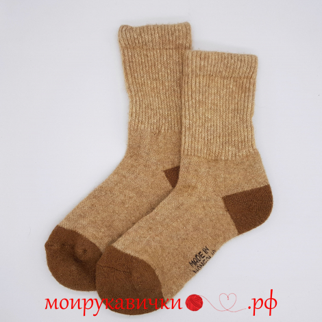 Носки шерстяные бежевые