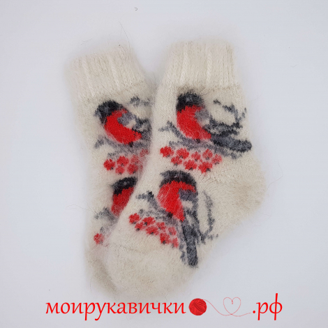 Пуховые носки детские Яркие огоньки 4-8 лет