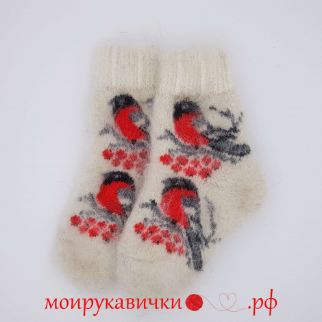 Пуховые носки детские Яркие огоньки 4-8 лет