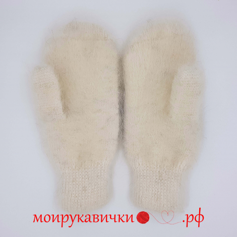 Пуховые варежки Снежная лайка