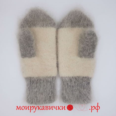 Пуховые варежки Красавчик-олень