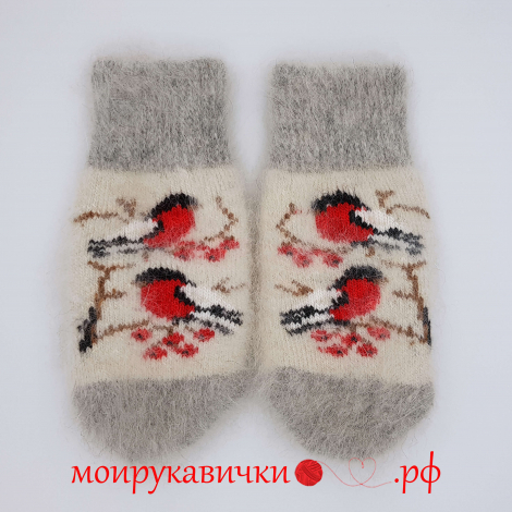 Пуховые варежки Озорные огоньки