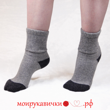 Носки шерстяные серые