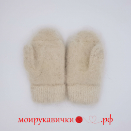 Пуховые варежки Яркие огоньки 3-7 лет