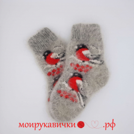Пуховые носки Красные фонарики 4-8 лет