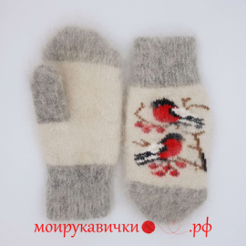 Пуховые варежки Озорные огоньки