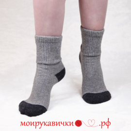 Носки шерстяные серые