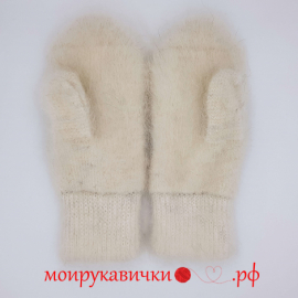 Пуховые варежки Задорный хаски