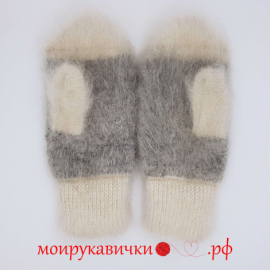 Пуховые варежки Северный олень