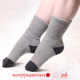 Носки шерстяные серые