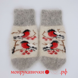Пуховые варежки Озорные огоньки