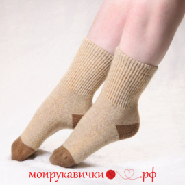 Носки шерстяные бежевые